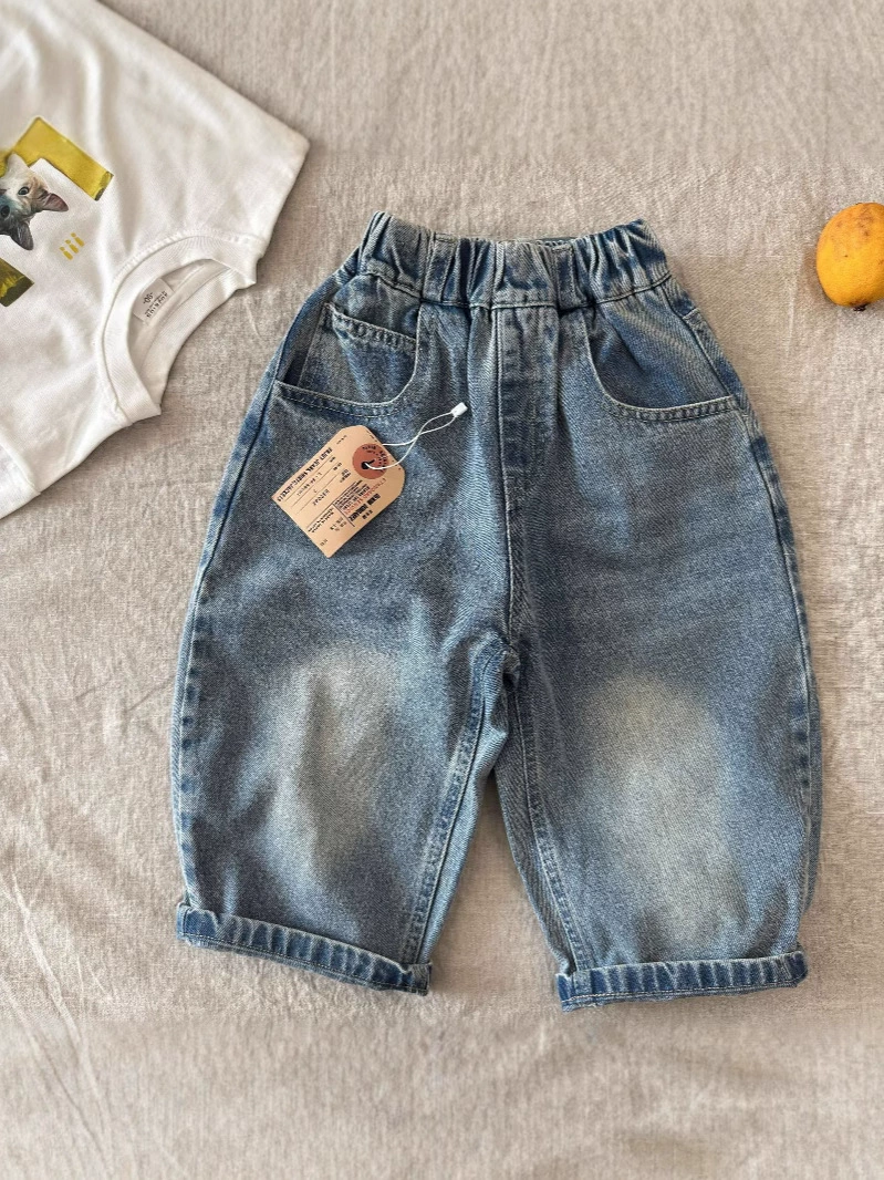 Children's spring jeans for boys, trousers