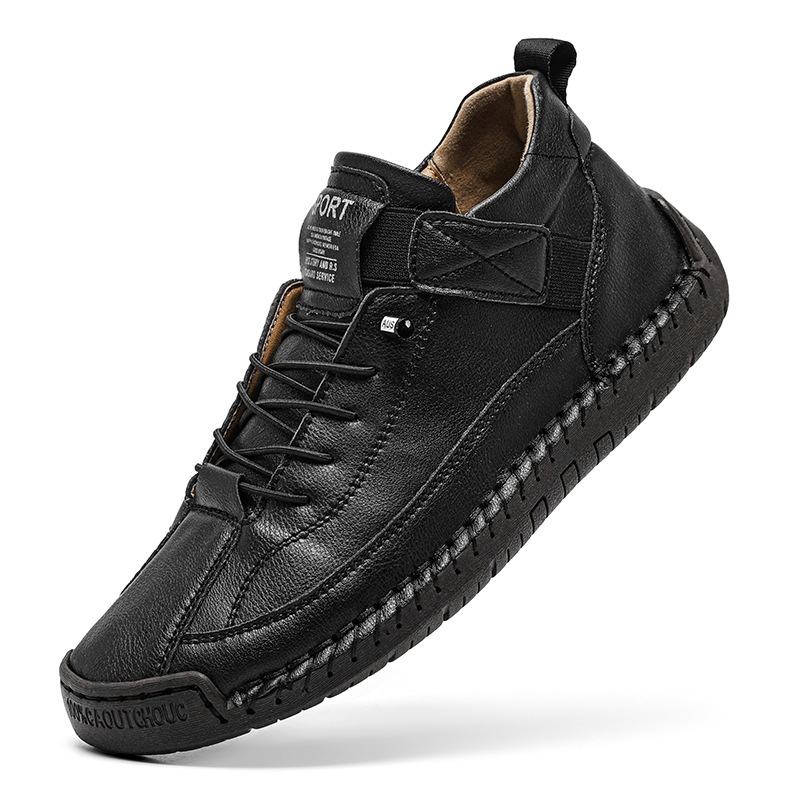 Autumn And Winter Large-size Mid-top Martin Boots, Outdoor Casual Shoes, Workwear Stitched_voghion.com