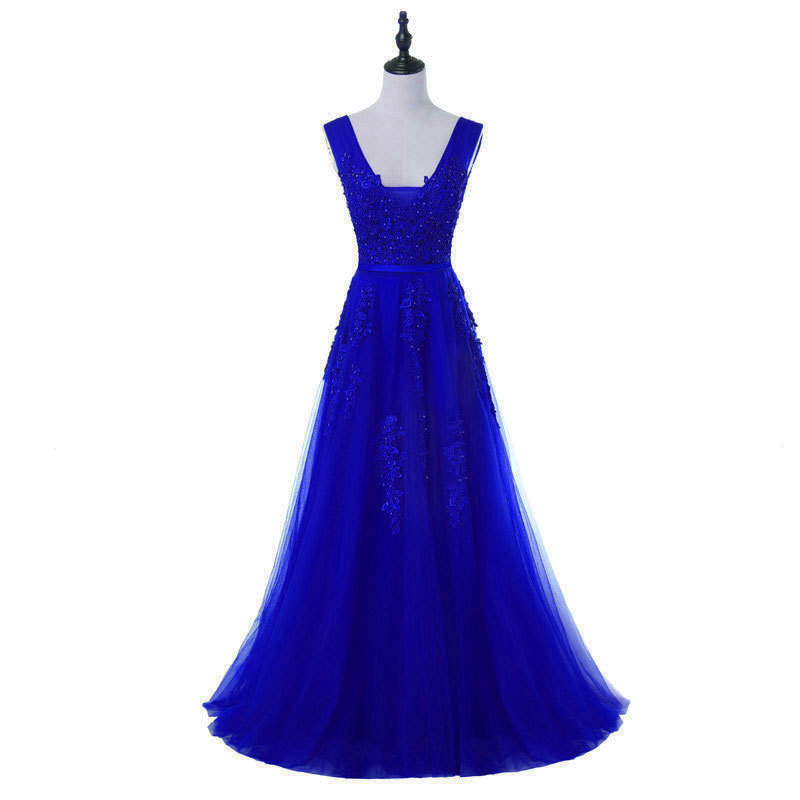 Vestido de Noche con Cuello en V para Mujer de Encaje Sin Mangas para Fiesta image 11