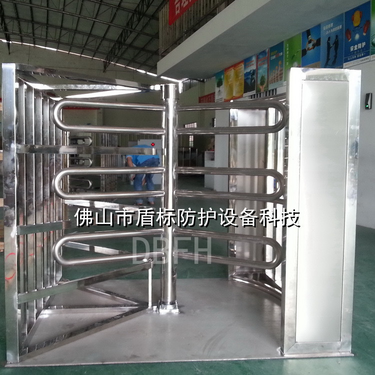 厂家现货供应不锈钢半高单向转闸 单向刷人脸识别单向通行旋转门