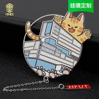 金属书签定制卡通印刷链条书签可爱猫猫动物创意书签定做