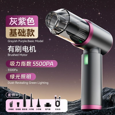 Wireless Car Vacuum Cleaner with Super Tozsoranlar - zx-206-gray-purple-brush-vacuum-cleaner