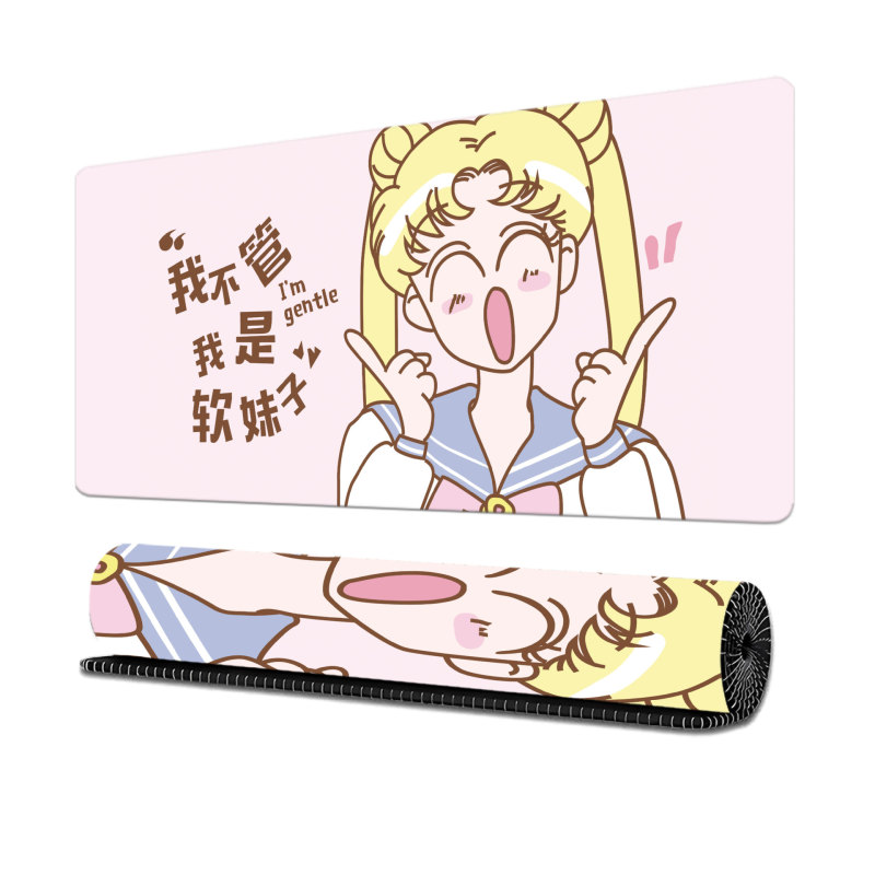 アニメ水氷月マウスパッド特大汚れにくいセーラームーン漫画少女かわいいコンピュータデスクパッドキーボードパッド|undefined