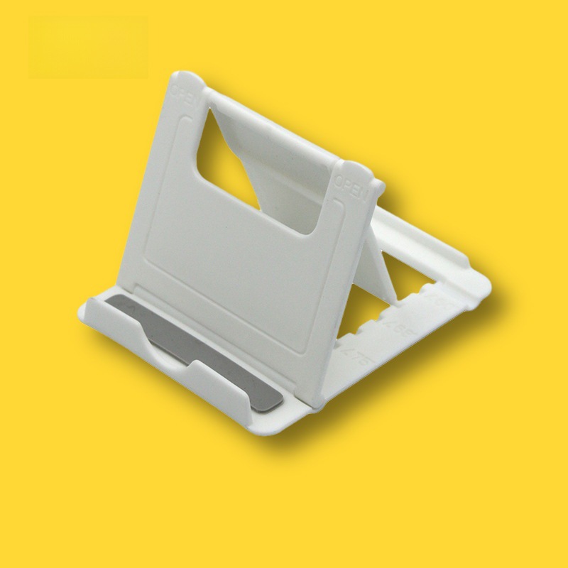 手机折叠支架 加厚型多档位塑料平板防滑支架 可调节手机懒人支架