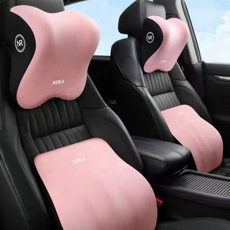 자동차 쿠션 헤드 레스트 자동차 주요 운전 베개 세트 목 자동차 시트 베개 허리 보호 방지