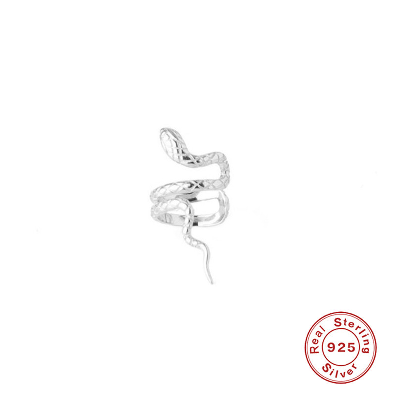 1 Piece Simple Style Cool Style Snake Plating Sterling Silver Ear Cuffs display picture 8
