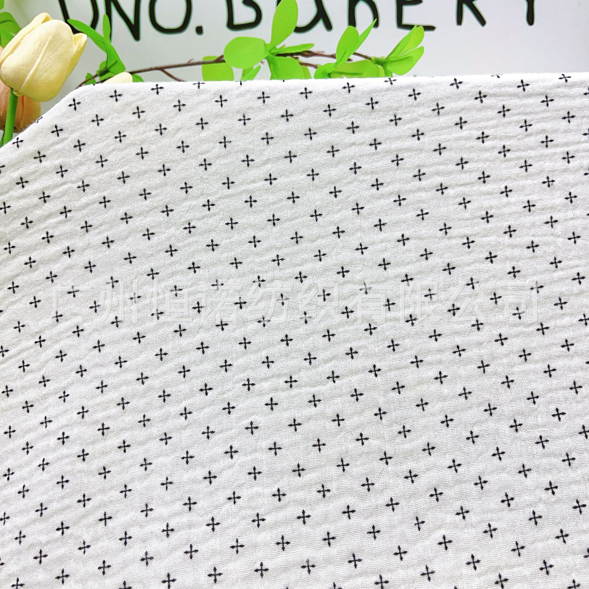 Pure Cotton Type a Double-Layer Yarn Crepe Cartoon Printed Baby Swaddling Towel Bath Towel Home Clothes Dress Children's Clothing Fabric