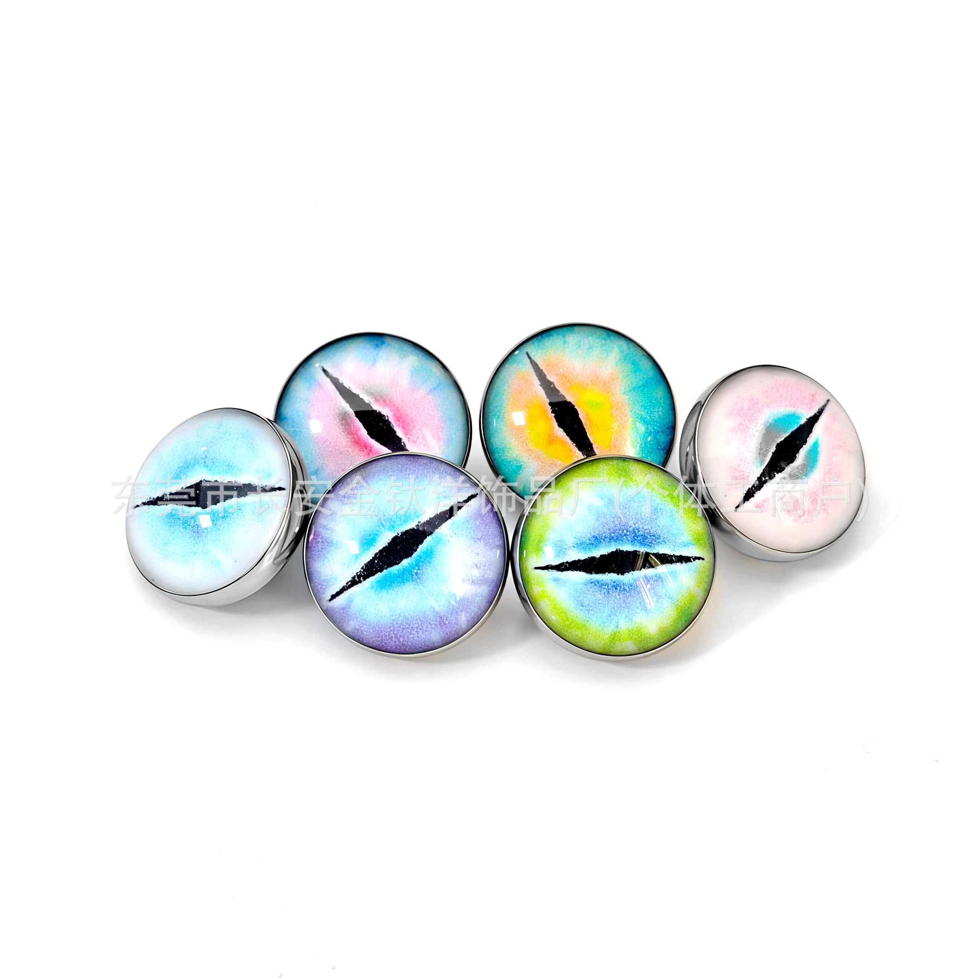 F136 Titanium Gradient Oil-Drip Cat Eye Lip Ring, Tongue Ring, Earring - G23 Titanium Alloy Body Piercing Jewelry detail image 5