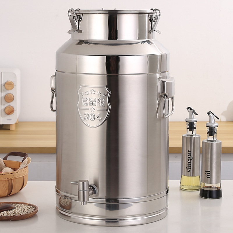 Custom 304 barril de acero inoxidable barril de aceite doméstico de grado alimenticio barril de vino barril de arroz barril de cáscara de naranja tanque de almacenamiento tanque de sellado