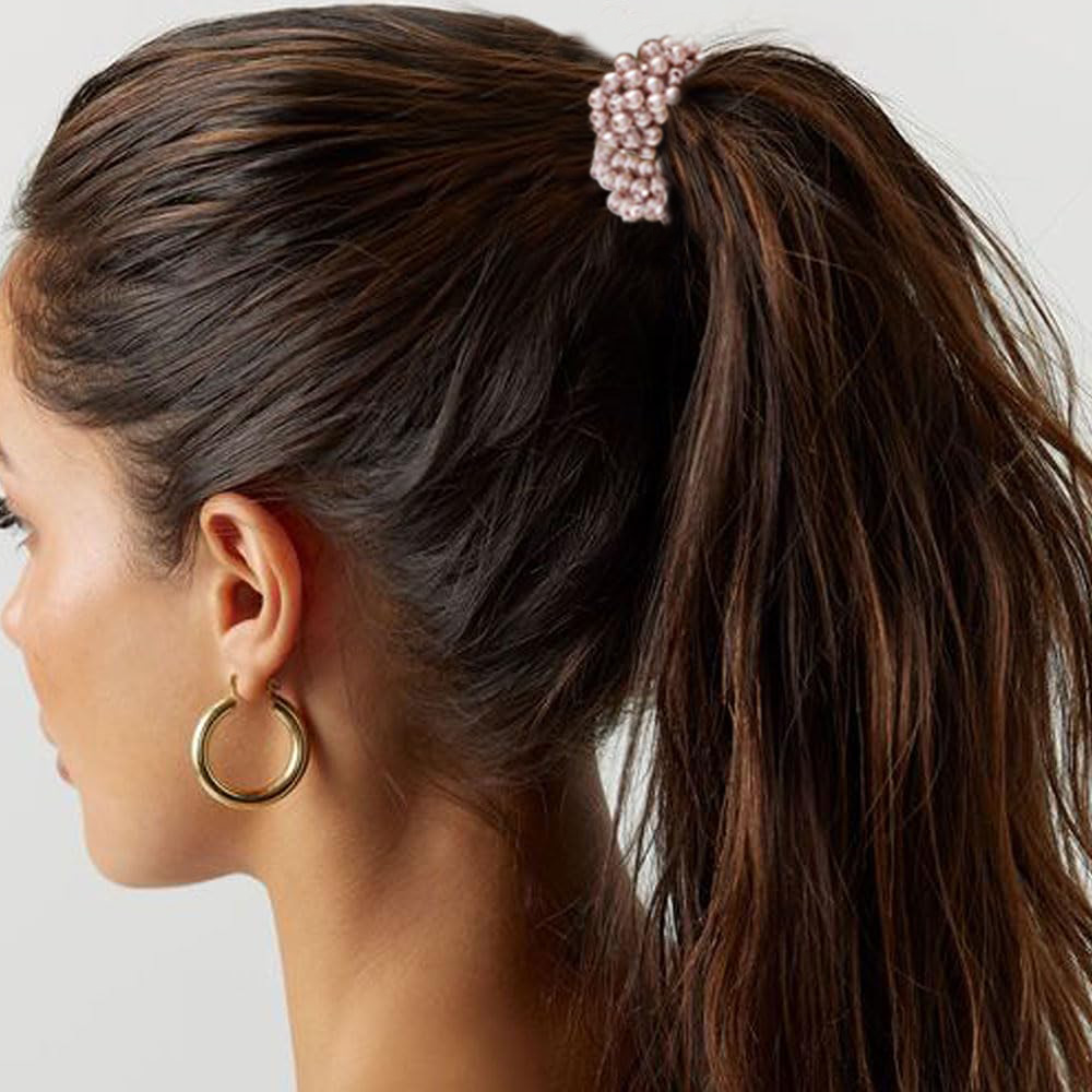 22g Weight Hair Tie Hair Accessories Type 1 Piece Quantity Holiday, Daily Occasion Artificial Pearl Material Geometric Pattern Women's Gender Elegant Style Women's Elegant Lady Geometric Artificial Pearl Hair Tie 1