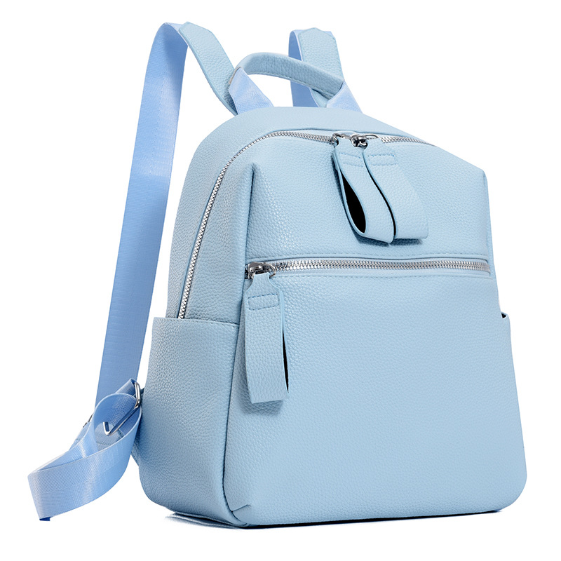 Looking for women's 2024 new high-capacity travel backpacks, PU soft leather commuting leisure bags_voghion.com