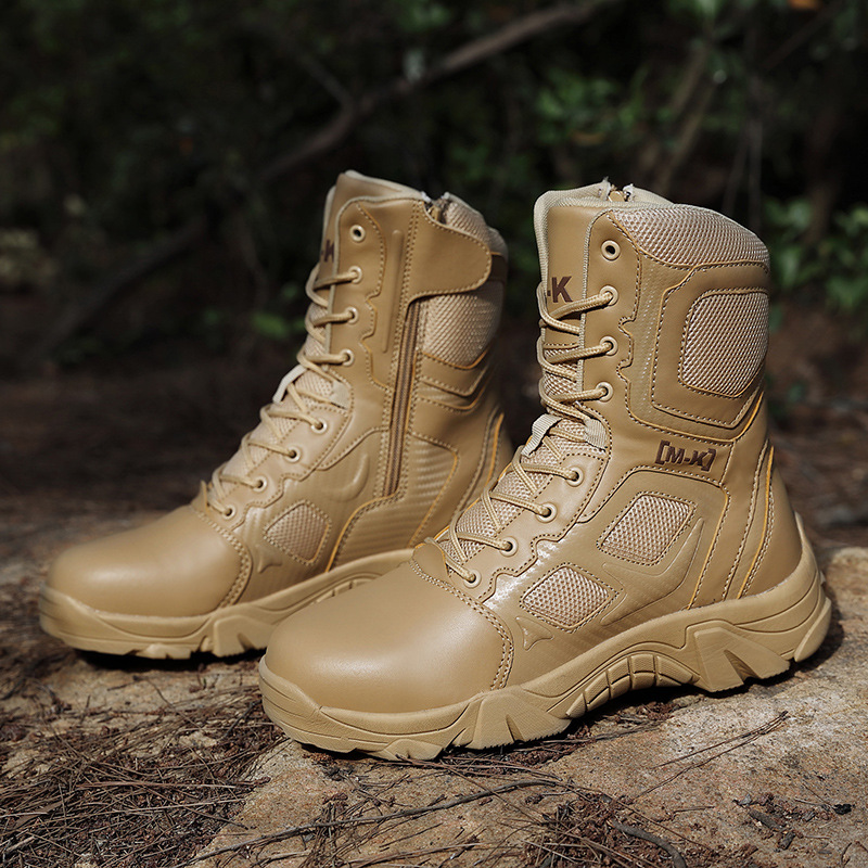 Botas militares al aire libre altas de otoño transfronterizas Botas tácticas antideslizantes resistentes al desgaste para exteriores de gran tamaño para hombres Zapatos de senderismo transpirables 869
