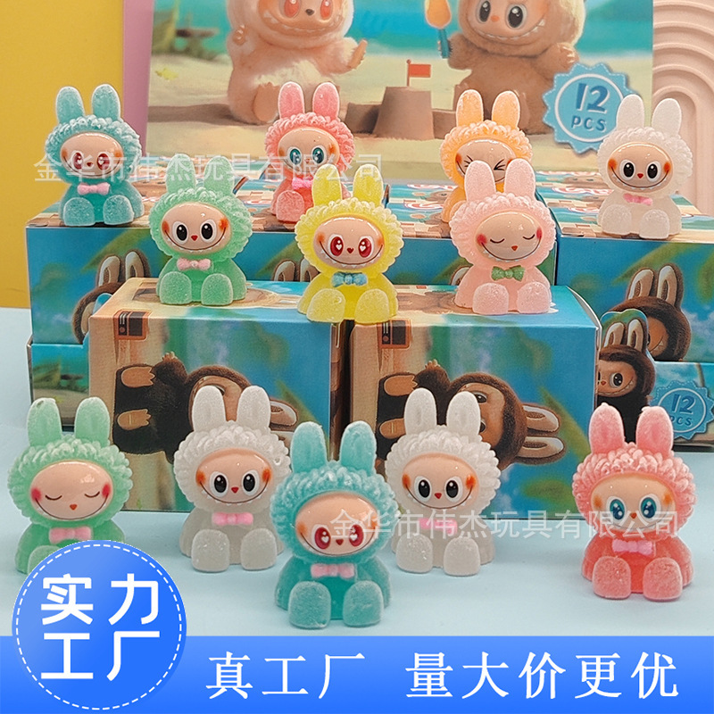 人気の座りラブビーラバー発光モデル LABUBU ブラインドボックスかわいい装飾品子供のギフト小さなおもちゃ卸売|undefined