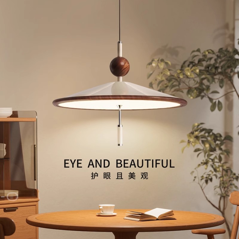 Viento de troncos Nuevo salón de té chino Candelina de viento Lámpara de comedor de estilo crema Habitación de alta gama Wabi-Jifeng Lámparas zen