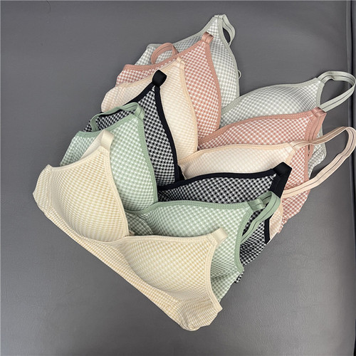  New Small Breast Girls Underwear Flat Chest Growth Period College Student Underwear Childish Bra Small Breast A Cup Underwear