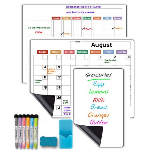 Shenzhen Manufacturer Magnetic Drawing Board Erasable Magnetic Writing Board Weekly Planner Refrigerator Magnet