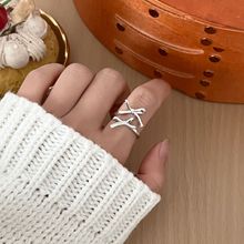 韩国新款2025年超仙蝴蝶结戒指女ins小众设计感指环轻奢开口戒