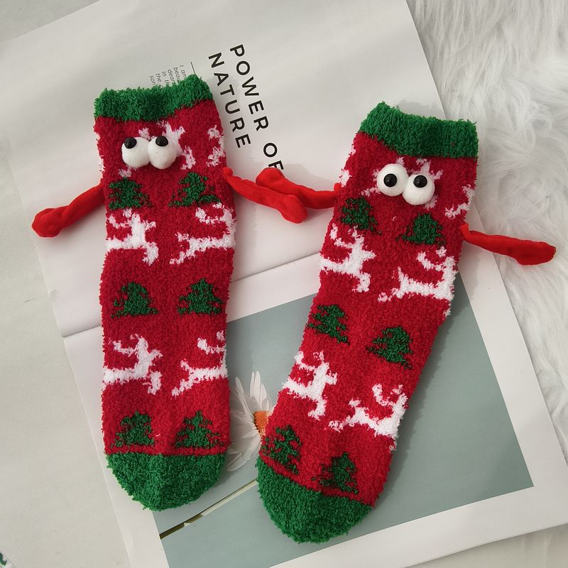 Calcetines Navideños de Terciopelo de Coral para Mujer Térmicos y Engrosados para Invierno image 6