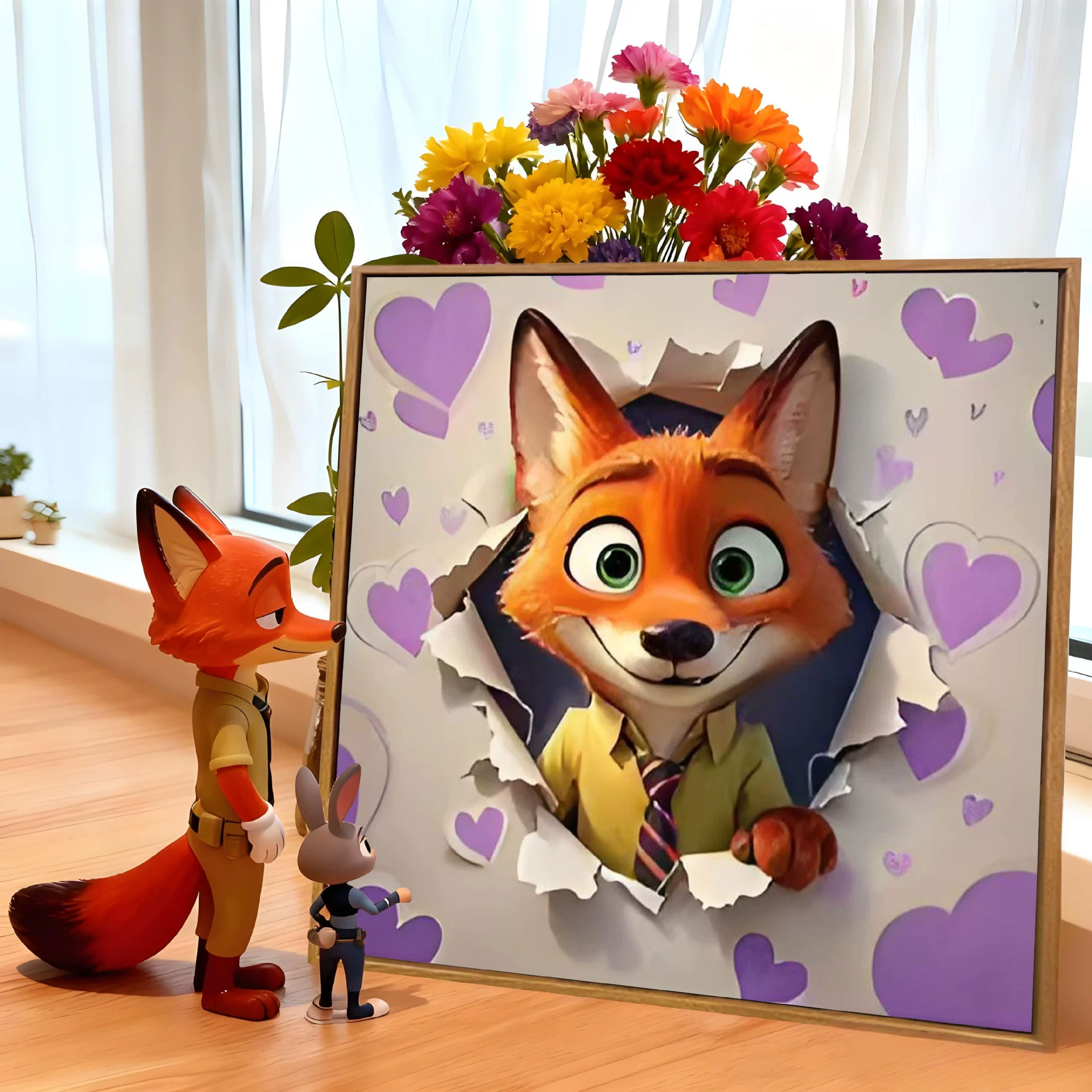 Алмазная вышивка Zootopia 20×20 см, набор DIY с полным заполнением, стразами, инструментами и пластиковой упаковкой