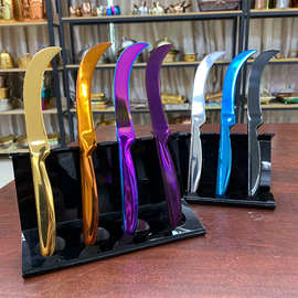 不锈钢小弯刀水果刀餐厅酒店牛排刀香蕉刀小镰刀家用割菜瓜果刀