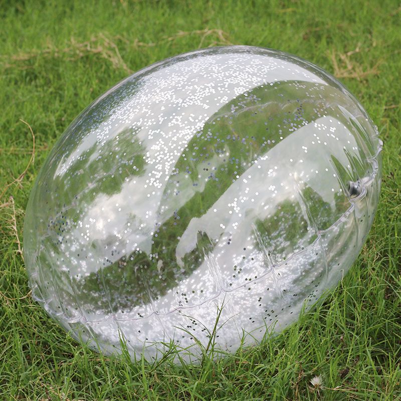 Transparente redondo almohada inflable coche de viaje al aire libre portátil espesado esmerilado flash relleno bolsa inflable almohada núcleo image 3