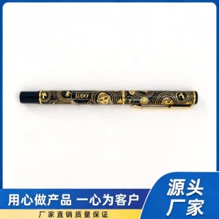 跨境爆款文创转动入油笔艺术图案学生办公圆珠笔礼品笔工厂定制
