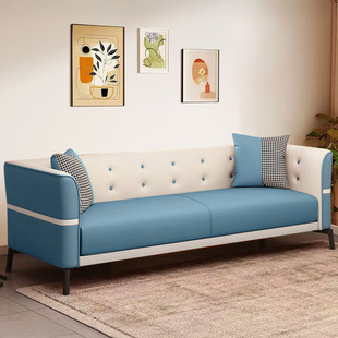 Light Luxury Sofa for Small Apartments, Home Living Room, Rental Room, Bedroom, Small Sofa, Rest Area, Simple Popular Cat Claw Leather