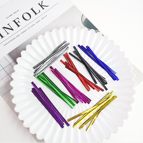 Colorful tie wire baking bread toast bag colorful tie wire tie tied food bag 800 pieces