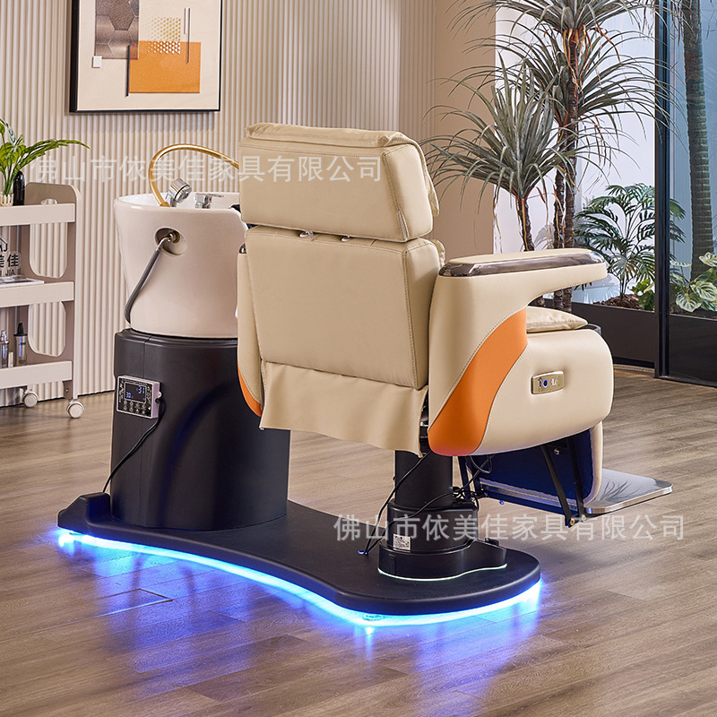 Internet inteligente de alta gama silla de cuidado del cabello cama de irrigación giratoria multifuncional cama de lavado de cabello eléctrico salón de belleza salón de belleza