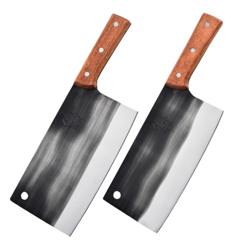 Old-fashioned hand-forged chef's knife for both chopping and cleaving, ultra-sharp, home-use kitchen knife for cutting vegetables and bones, specialized kitchen tool.