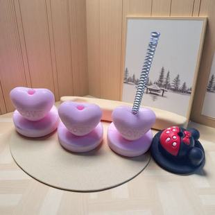 Creative love base pvc soft rubber accessories battery car windmill ornament base car decoration ornament base