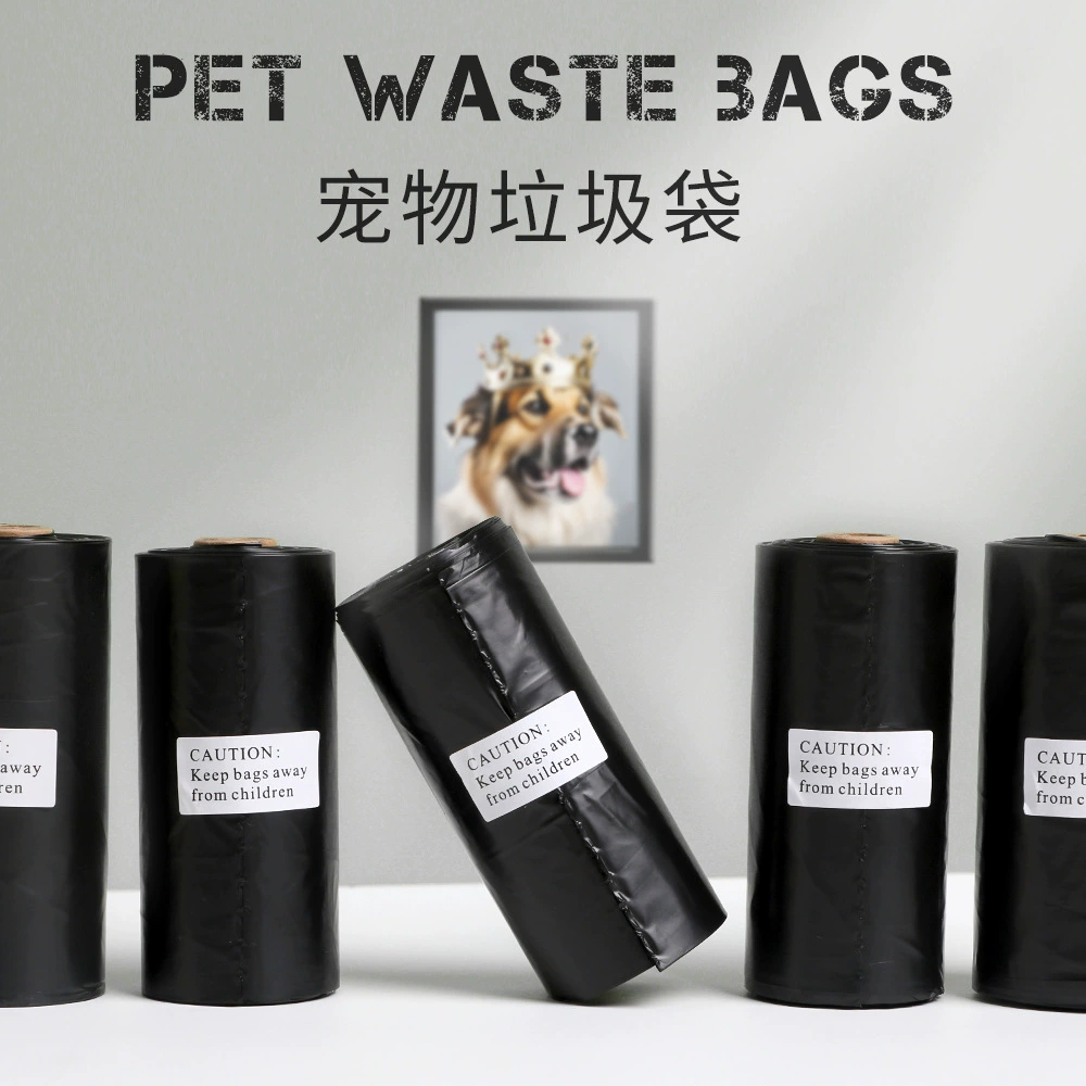 Оптовая продажа EPI для домашних животных сумка утолщенная черная без запаха разлагаемая портативная сумка для собак