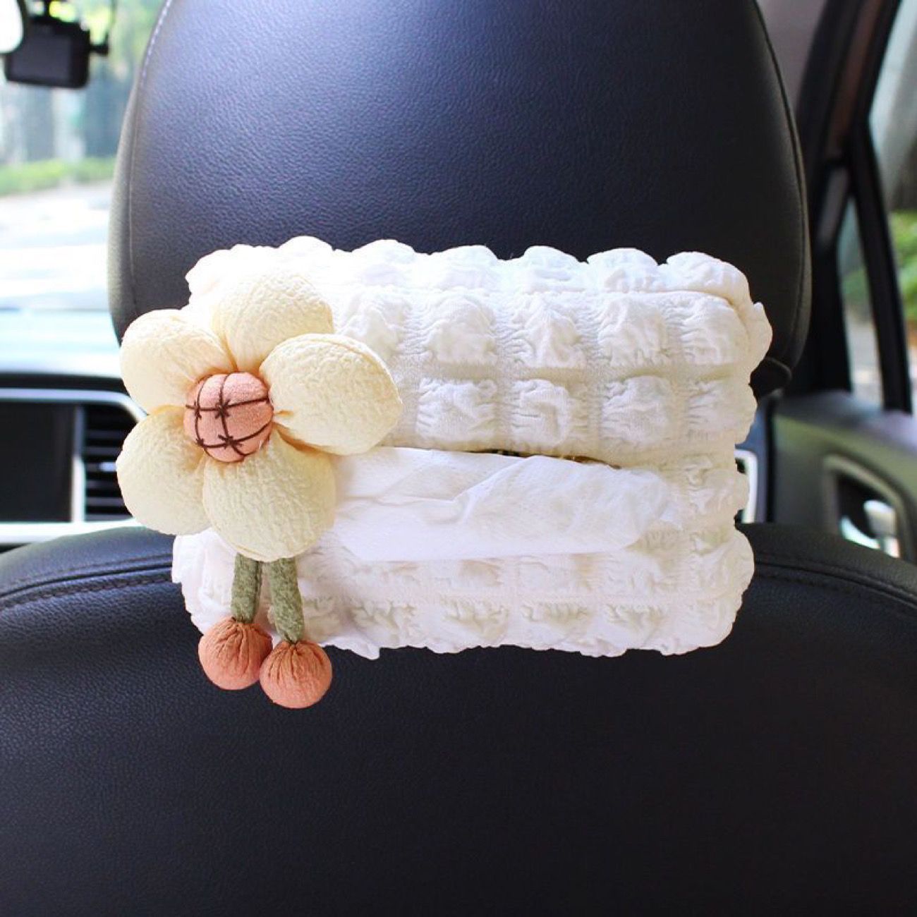 Car Tissue Box, Car Tissue Box, Armrest Box, Sun Visor, Seat Hanging, Cute and Simple Car Interior Decoration for Girls