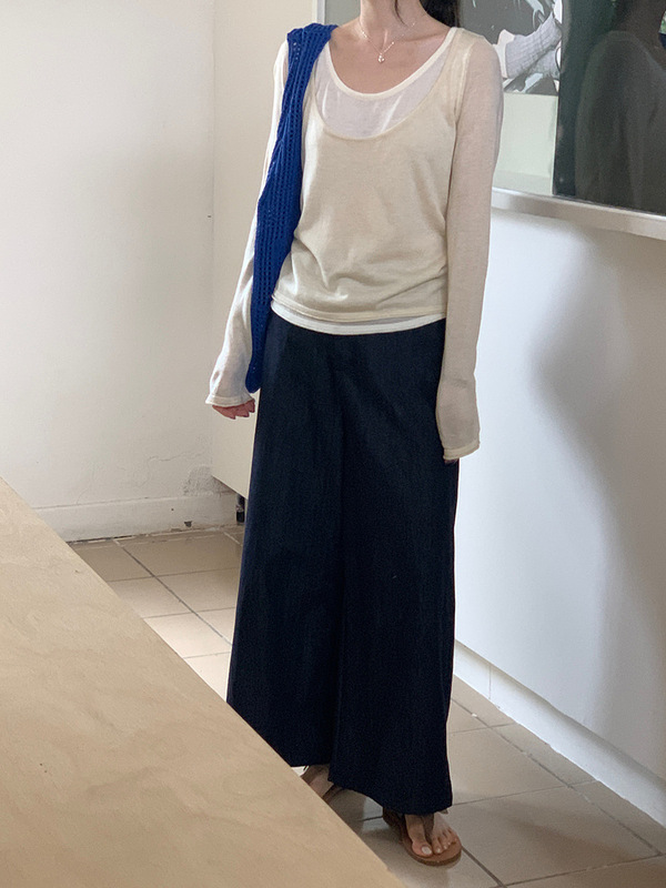 撞色假两件长袖针织衫女秋季广州十三行新款韩系慵懒休闲t恤上衣|undefined