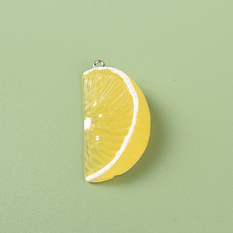 1 Piece 2.2*4cm 2.5cm Resin Lemon Orange Pendant display picture 4