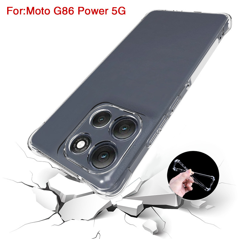 Suitable for Moto G56 5g Airbag Mobile Phone Case Moto G86 Power Transparent Anti-Fall Cover Tpu Protective Cover Suitable for Moto G56 5g Airbag Mobile Phone Case Moto G86 Power Transparent Anti-Fall Cover Tpu Protective Cover