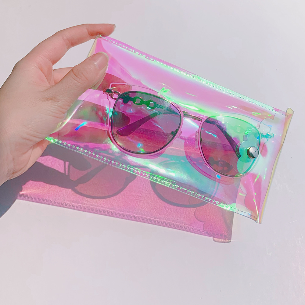 Casual Solid Color Pvc Unisex Glasses Pouch display picture 6