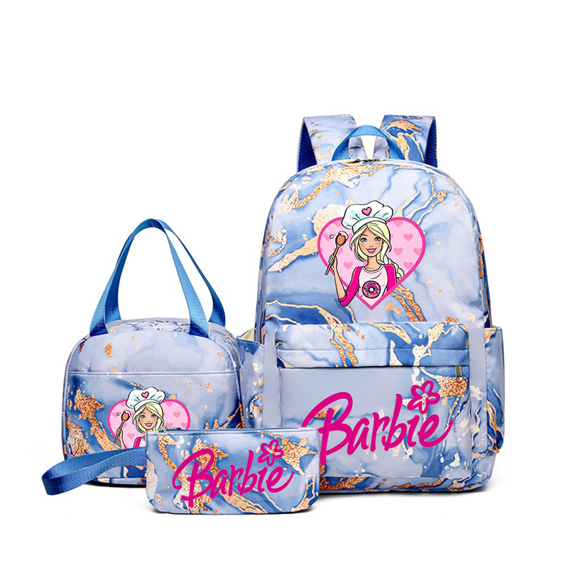 Barbie Student School Bag Anime Printed Backpack Portable Set Western Style Large Capacity Lightweight Outdoor Backpack Barbie Student School Bag Anime Printed Backpack Portable Set Western Style Large Capacity Lightweight Outdoor Backpack