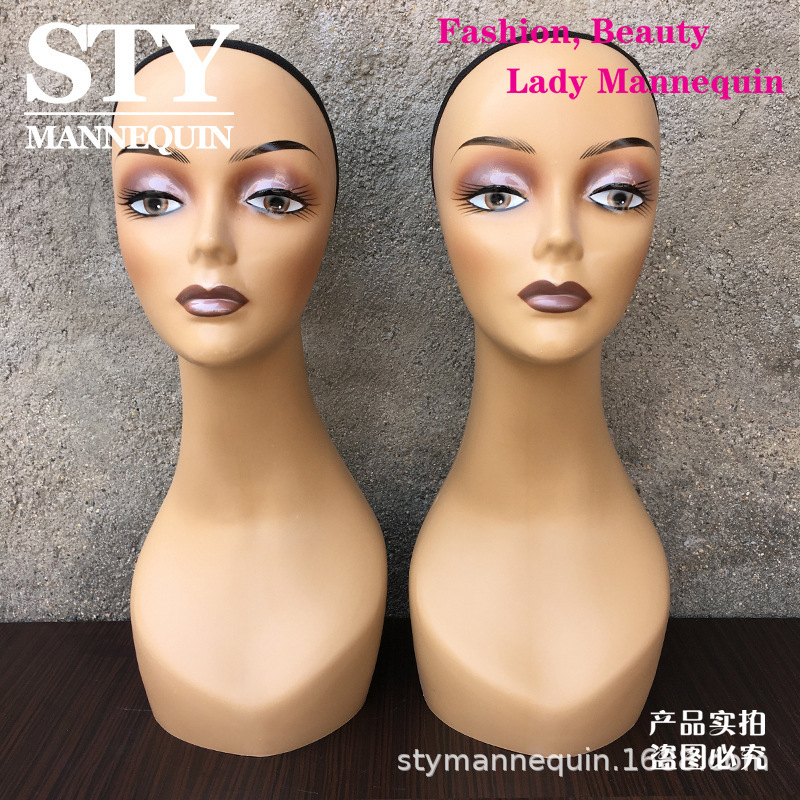 STYヘッドモデルメーカー直販かつらモデルの女性帽子モデルのダミーヘッドモデルのショーウインドーに模型道具を展示します。|undefined