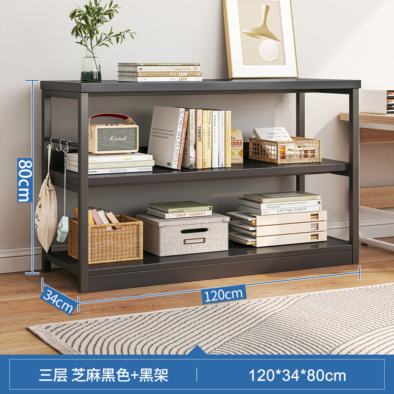 Estante de sala de estar Estante de piso Estante de almacenamiento multicapa Estante de exhibición doméstico contra la pared Estante de almacenamiento integrado Gabinete bajo