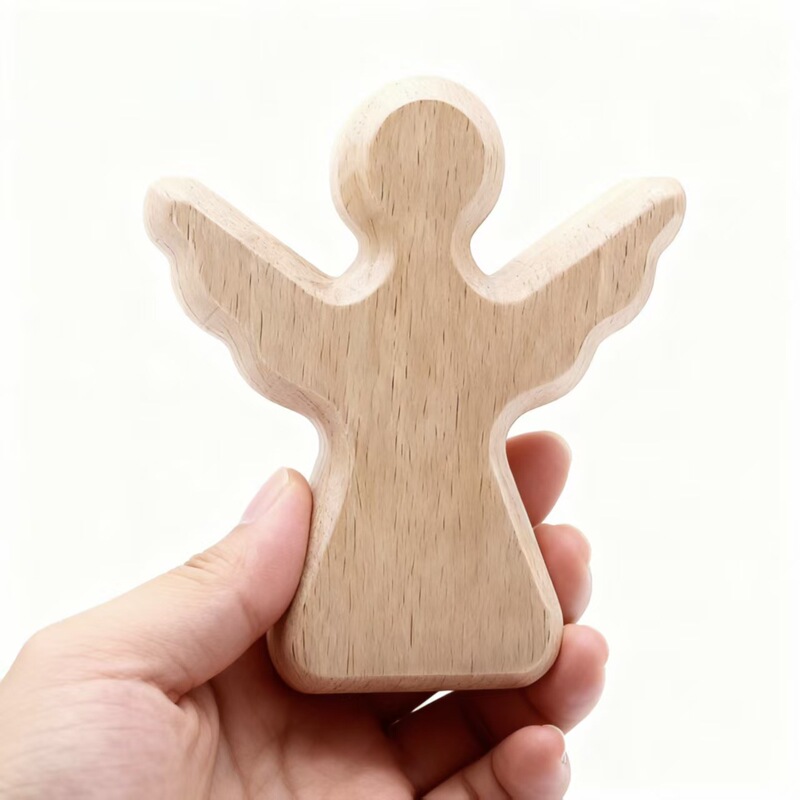 Amazon Cross Angel Wooden Crafts Prayer Baptism Decoration Supplies Gift Beech Wooden Ornaments