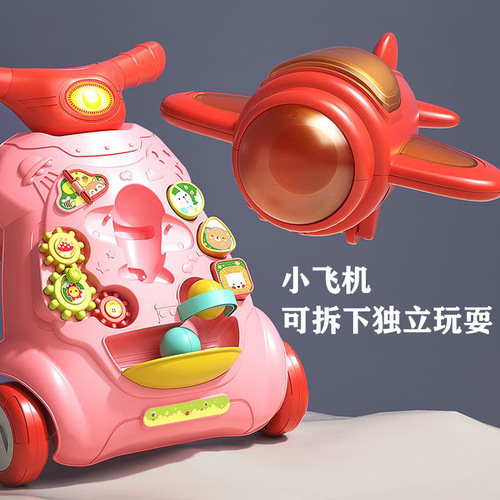 New walker, multifunctional music and lighting trolley, anti-rollover with weight-increasing water tank, adjustable speed walker