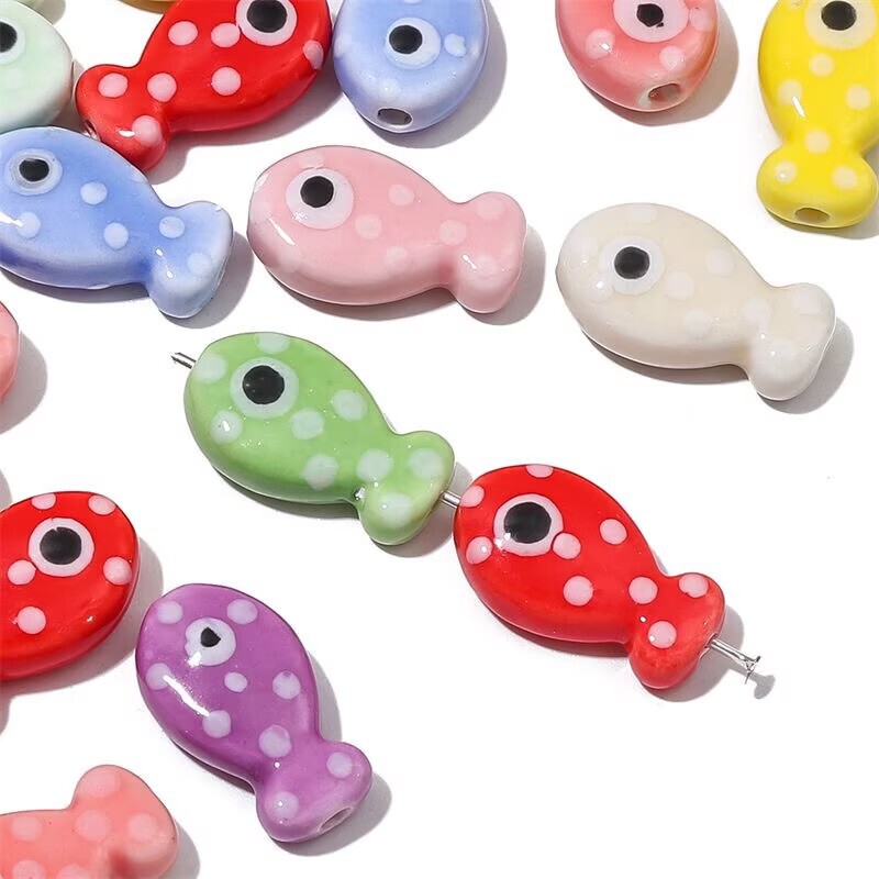 Spotted Fish Ceramic Beads Loose Beads Handmade Necklace Bracelet DIY Accessories Jewelry Key Handmade DIY Spotted Fish Ceramic Beads Loose Beads Handmade Necklace Bracelet DIY Accessories Jewelry Key Handmade DIY