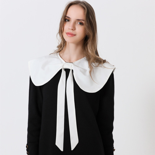 Japanese cute bow fake collar doll collar sweet big collar autumn and winter bow tie shawl tie knot outer style