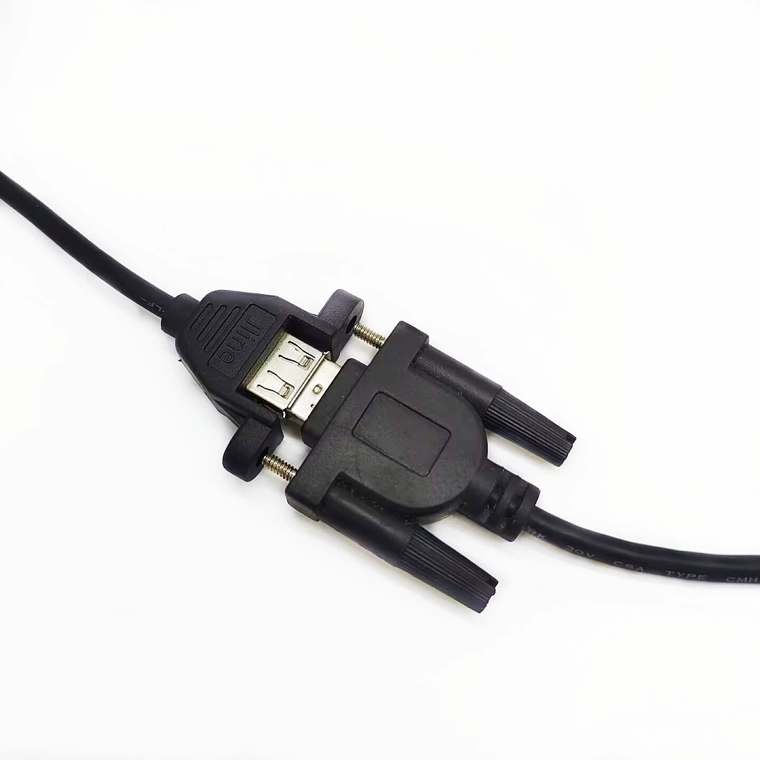 Углы/крышка кабеля USB2.0 мужская голова лента винт промышленный контроль шасси панель установка линии USB материнская голова с прежним ухом улитка фиксированное удлинение