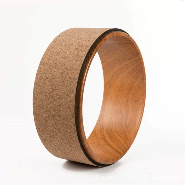 Beginner-Friendly, Eco-Friendly, Odorless Yoga Wheel, Back-Opening Roller, Back-Bending Yoga Circle, Cork