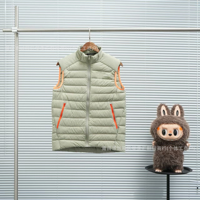 Putian Bird's Nest Ribbed Vest Down Jacket Cerium Vest Goose Down Sleeveless Couple's Jacket for Men and Women