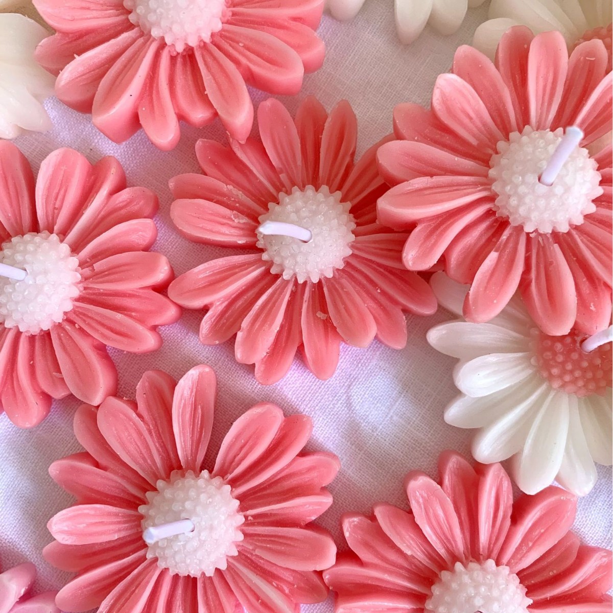 Vela aromática de margarida artesanal decoração e presente_voghion.com