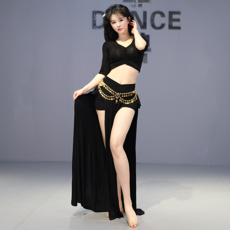 2026 New Modal Spring and Summer Belly Dance Practice Outfit Set Oriental Dance Performance Practice Slit Skirt 2026 New Modal Spring and Summer Belly Dance Practice Outfit Set Oriental Dance Performance Practice Slit Skirt