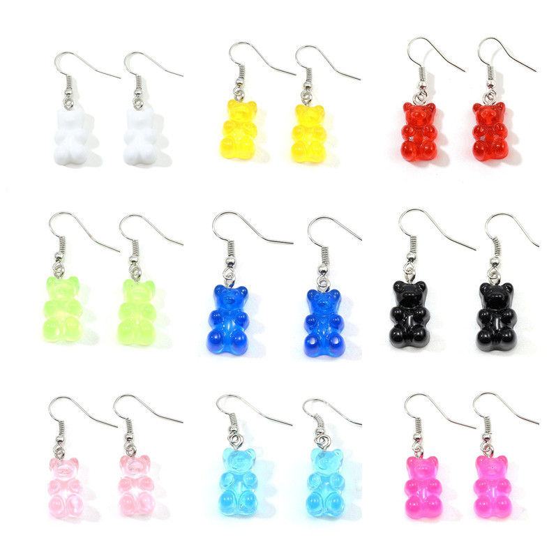 1 Paire Style De Bande Dessinée Ours Alliage Des Boucles D'oreilles display picture 4